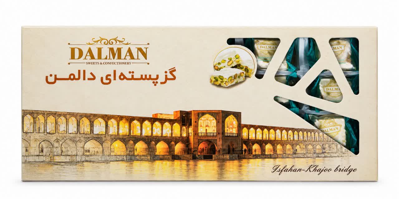 گز 10% مغز پسته 300 گرم کادویی دالمن 