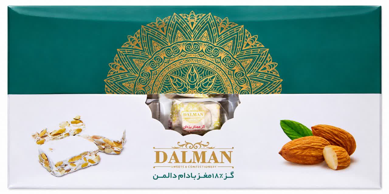 گز دالمن 18% بادام 350 گرمی