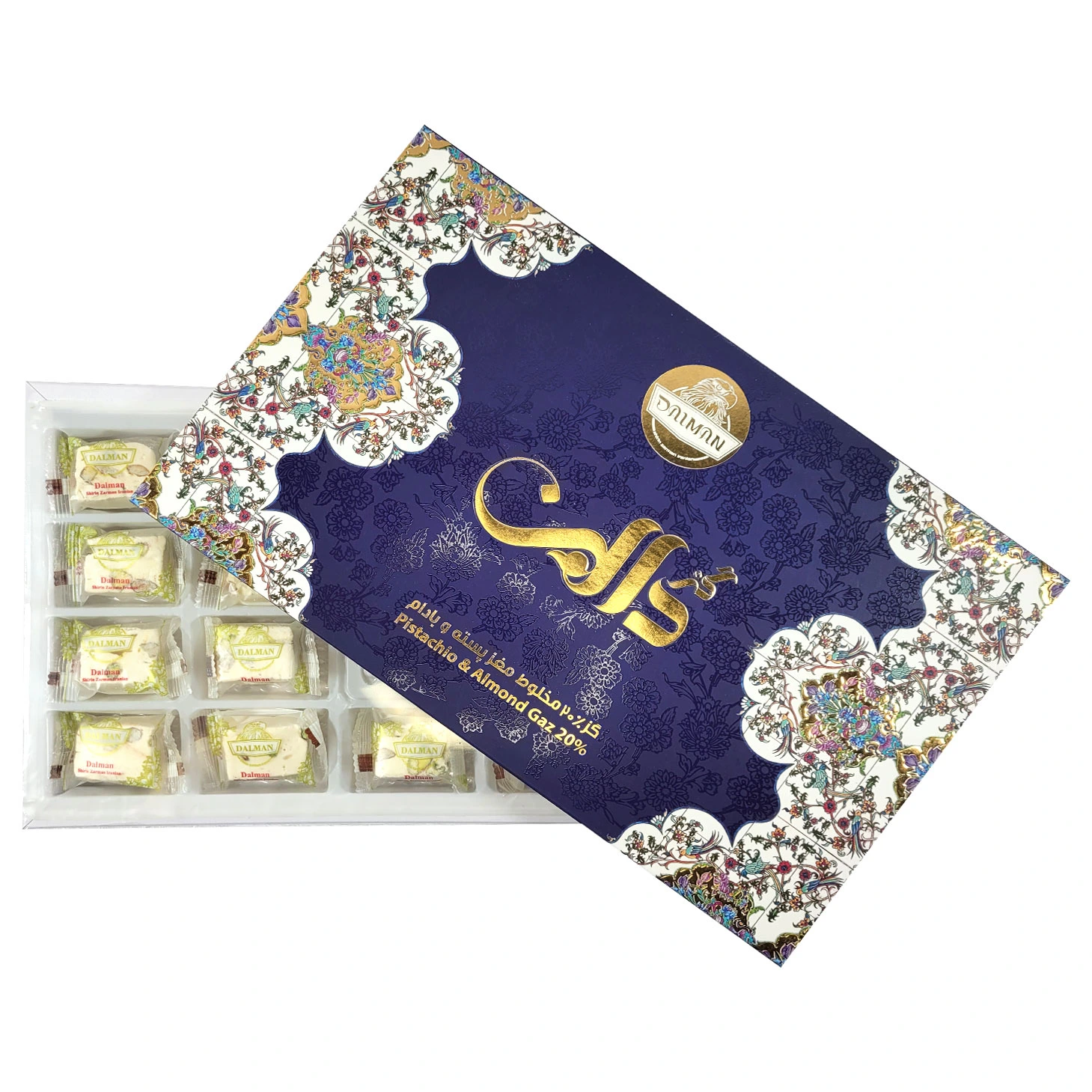 گز 20% مخلوط پسته و بادام ویژه 300 گرمی دالمن