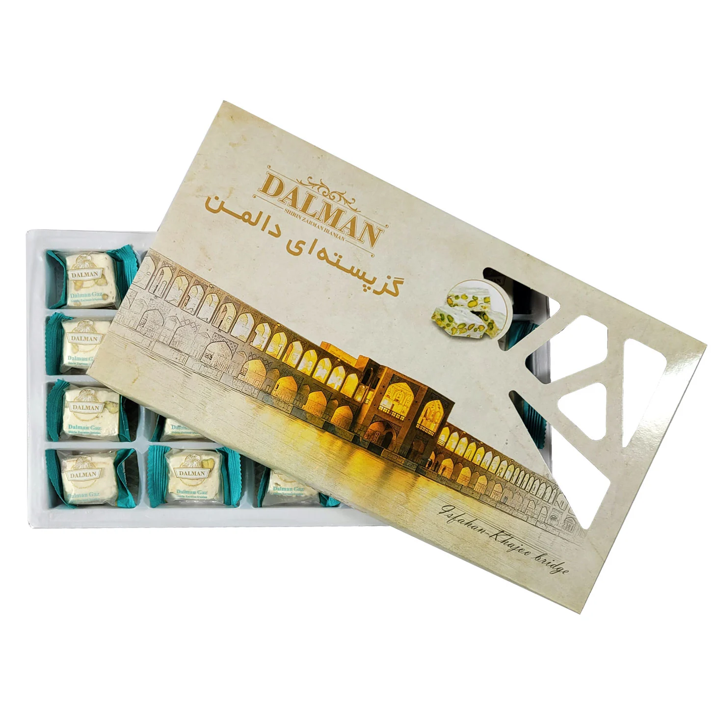 گز 10% مغز پسته 300 گرم کادویی دالمن 
